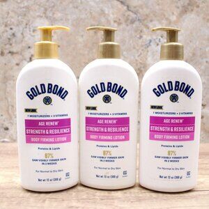 Gold Bond Strength & Resilience Age Defense Body Firming Lotion LOT OF 3 NEW